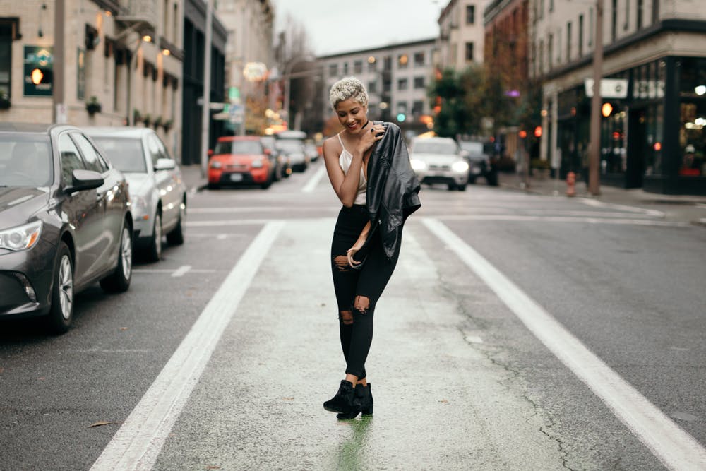 girl in street
